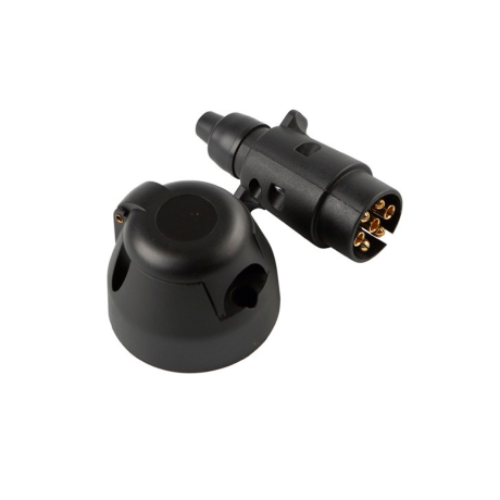 Разъем проводки прицепа европейского типа в сборе (розетка, вилка; 7 контактов) купить недорого с доставкой в Уссурийск